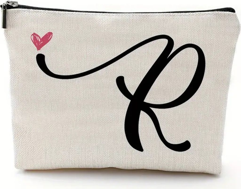 Kosmetiktasche, stilvolles Buchstabenmuster, Make-up-Aufbewahrungstasche mit Reißverschluss, Reise-Make-up-Organizer für Frauen, Mütter und Freunde