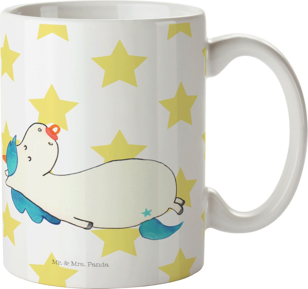 Mr. & Mrs. Panda haferl Einhorn Schnuller - Weiß - Geschenk, Tasse, Kaffeetasse, Geburt, Kaffeepott, Bedruckte, Becher, Unicorn, Einhörner, Mama,...