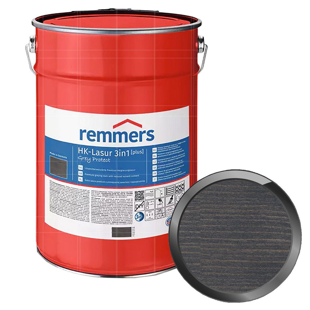 REMMERS HK-Lasur 3in1 Plus Grey Protect - 10 Liter (ANTHRAZITGRAU)