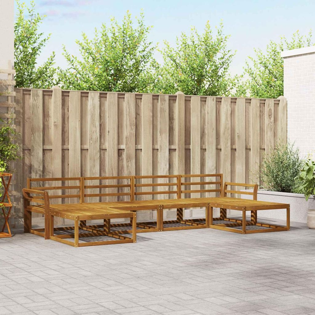 "Neues Produkt" Outdoor-Sofagarnitur ANTI-UV - CLORIS - 6 pcs - Natur Massivholz Akazie - Modern Gartensofas V255