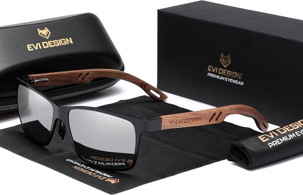 Polarizační sluneční brýle NERDY wood UV400 set XXL s Obrázek produktu 