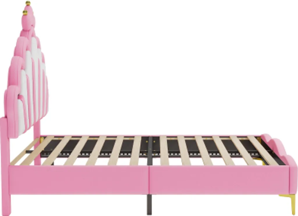 Lit double Rose 140x200 cm LED - Solution confort et déco originale - 8