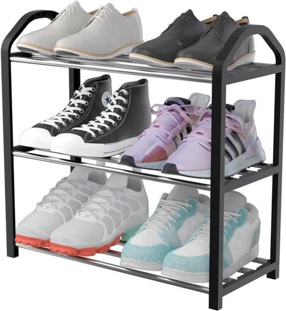Dites stop au désordre avec cette étagère chaussures 3 niveaux entrée