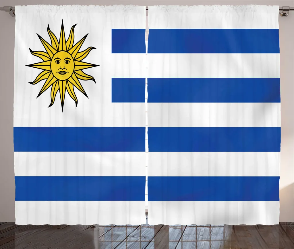 Rideaux pour grand séjour d'été déco marine bleu et blanc 225cm