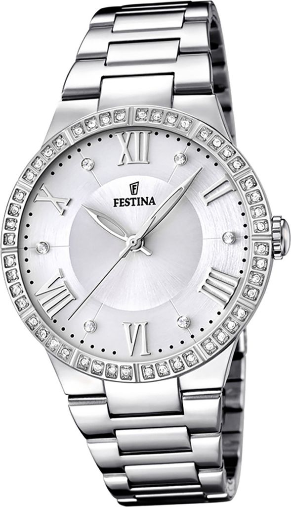 Festina Edelstahl Damen Uhr F16719/1 Quarz Armbanduhr silber Trend D2UF16719/1
