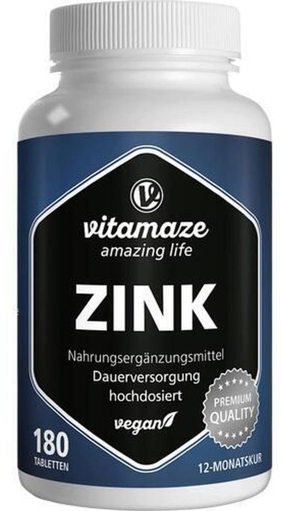 Zinco 25 mg compresse vegane ad alto dosaggio 180 St Immagine del prodotto 