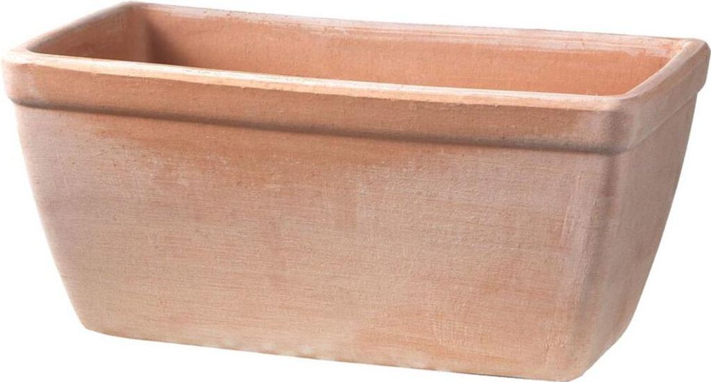 Balkonkasten glatt antik 40 x 18 x 17 cm mit Loch
