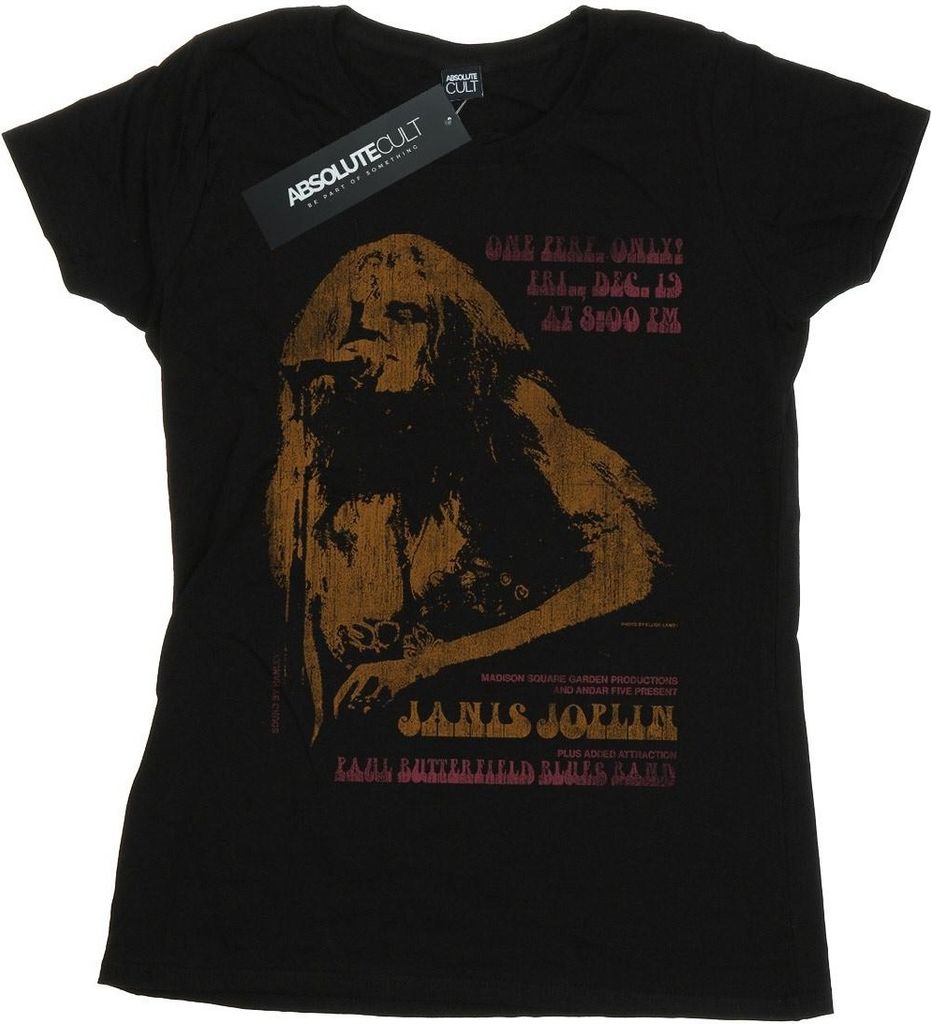 Janis Joplin - "Madison Square Garden" T-Shirt für Damen BI37414 (XL) (Schwarz)