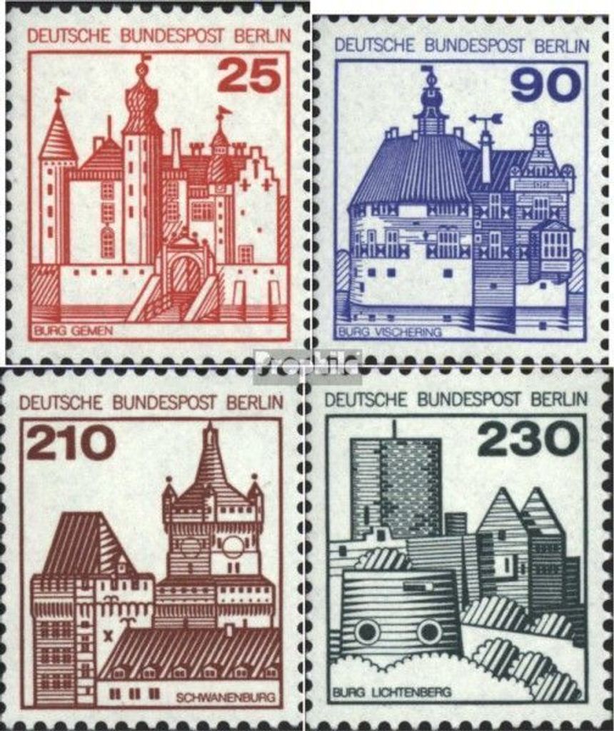 Briefmarken Berlin (West) 1979 Mi 587-590 (kompl.Ausg.) FDC Burgen/Schlösser
