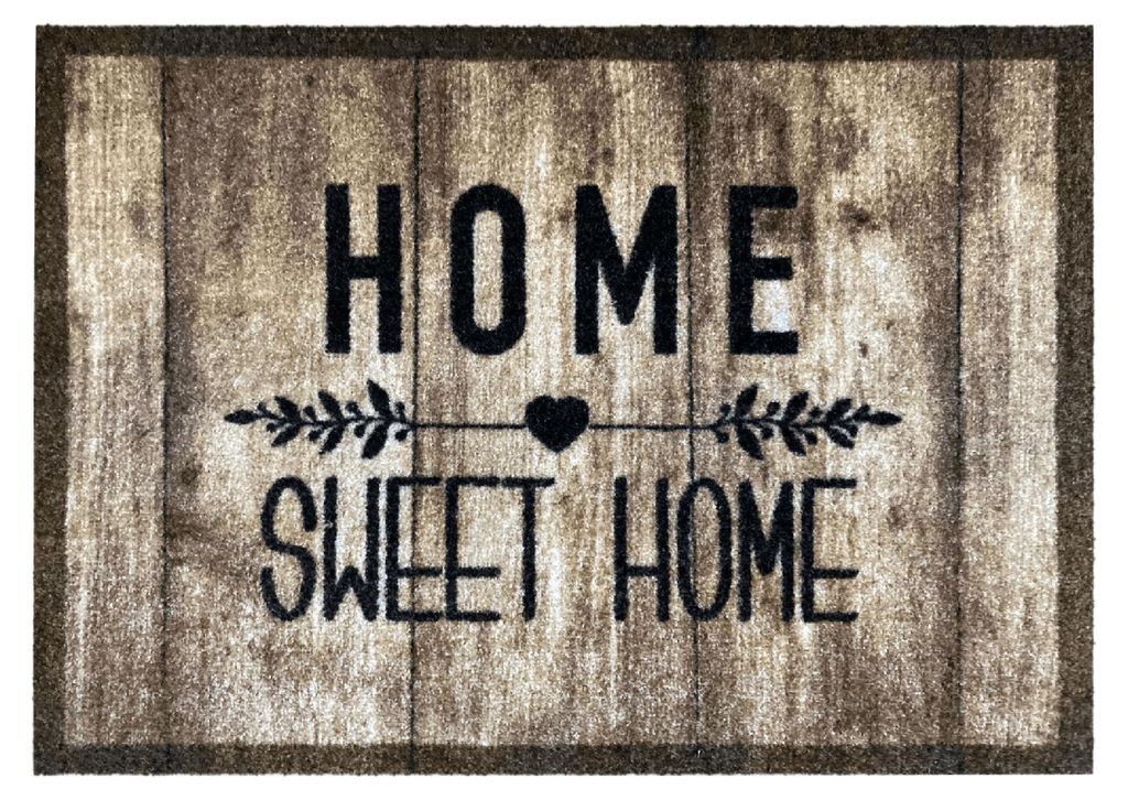 Akzente Listen Fußmatte Home Sweet Home, 50x70 cm, rutschfest, trittschalldämmend, Polyamid-Monofilament, TPE, schmutzfangend, strapazierfähig, ...