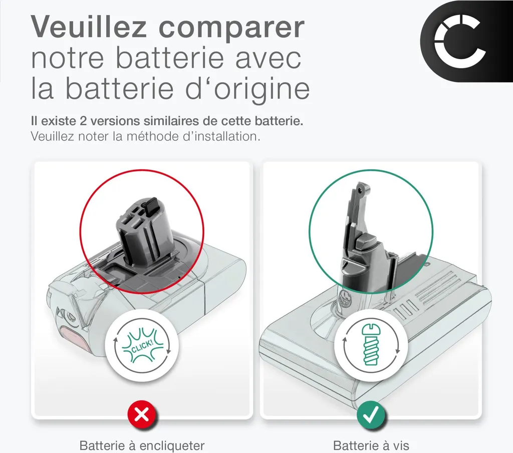 Batterie Lithium 2000mAh pour Dyson V6 - Haute Capacité et Performance - 6