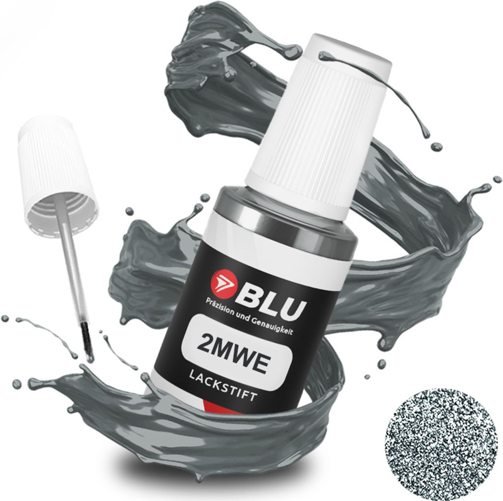 BLU Auto Lackstift Grau kompatibel für Ford 2MWE Magnum Grey | Auto Lack Reparatur Ausbesserungslack