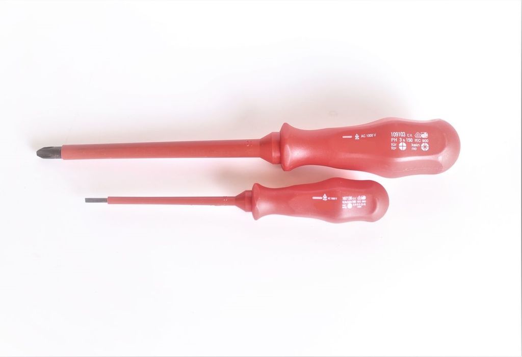 VDE-Elektriker-Schraubendreher-Satz 2-tlg Elektro 1000 V isoliert Schlitz Kreuz