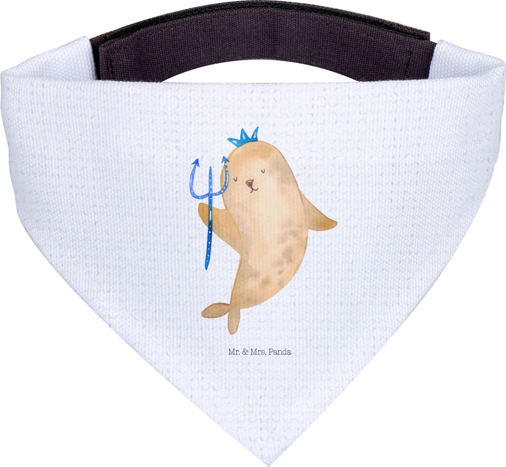 Mr. & Mrs. Panda Dreieckstuch Sternzeichen Wassermann - Weiß - Geschenk, Hunde Hals Tuch, Halstuch für Hund, Bandana, Meer, Meermann, Geburtstag ...