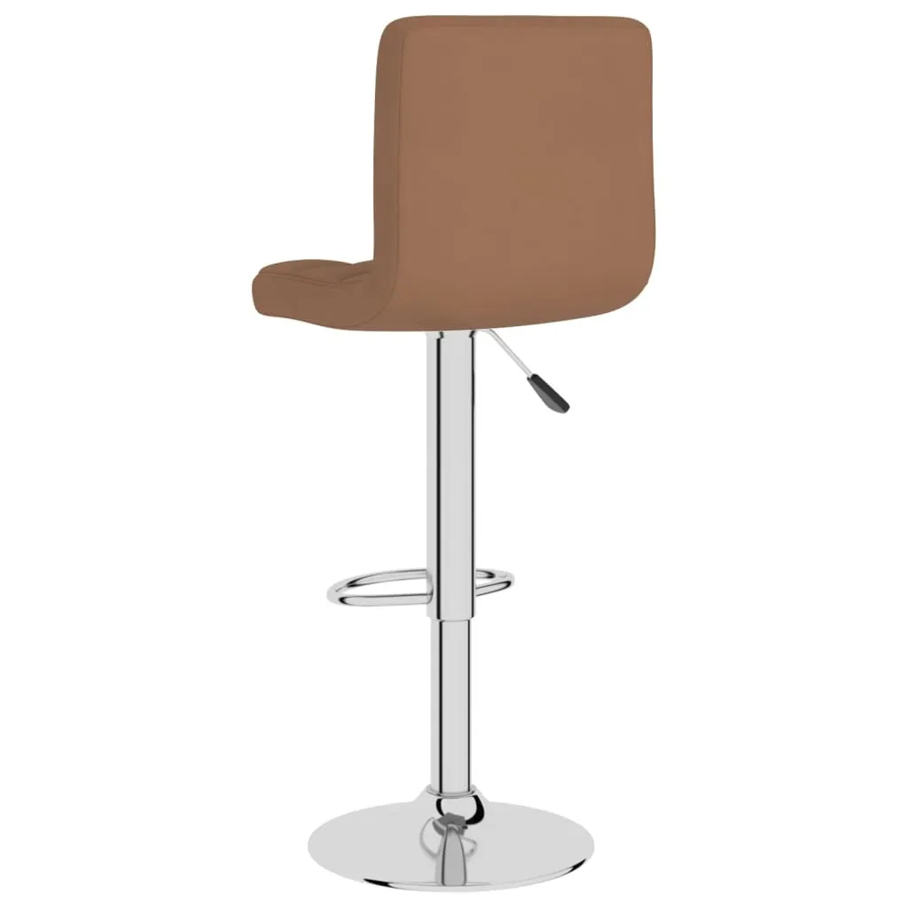 2 Sgabelli Bar Vintage Tessuto Marrone | Arredo Cucina e Pub - 6