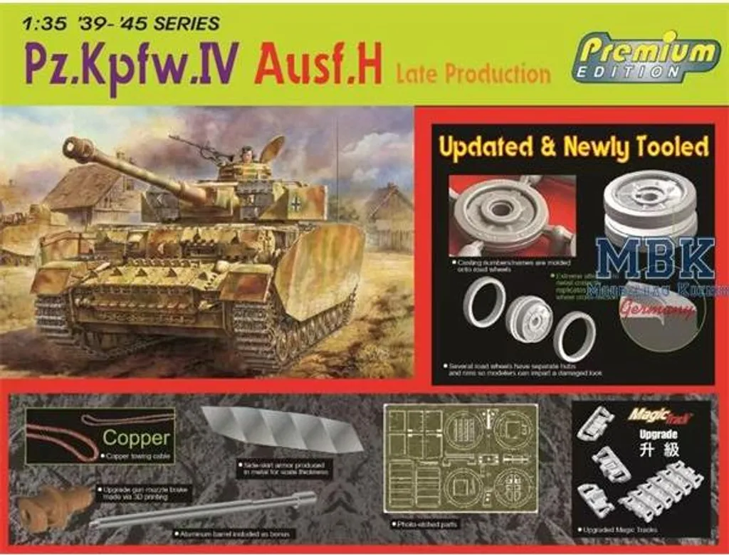 Panzer IV Ausf.H Dragon 6566 Version Tardive avec Détails Photodécoupe