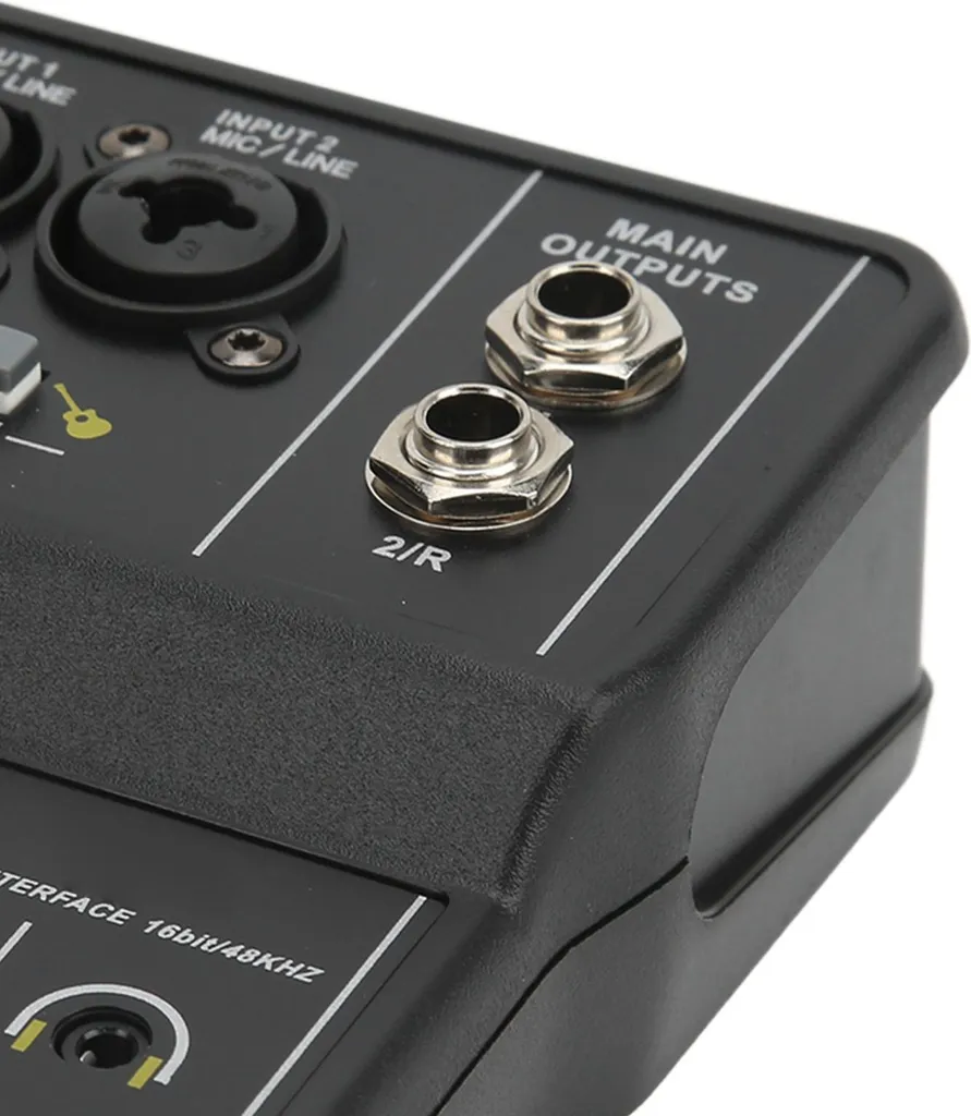 Mélangeur audio 48V USB portable pour micro studio et karaoké Web