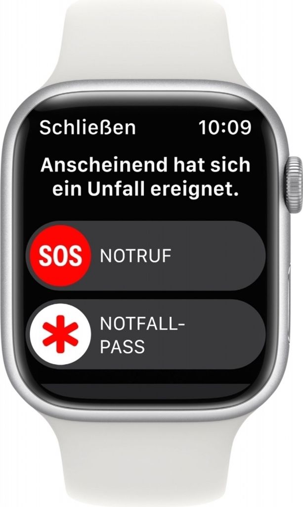 Apple Watch 8 GPS 45mm Alu Silver/White Sport Band Produktbild 4