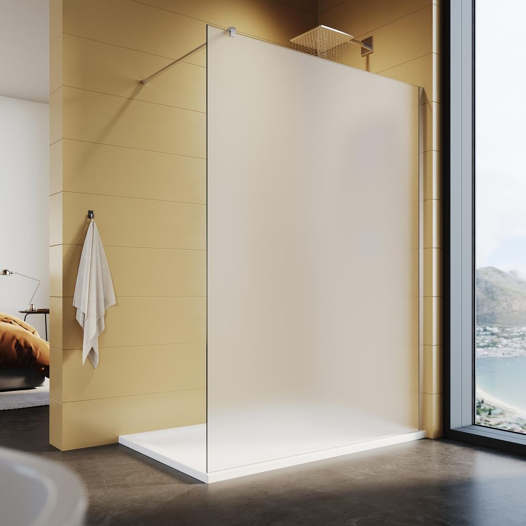 SONNI 90x200 cm Walk-In Dusche mit Stabilisator aus 8 mm Produktbild 