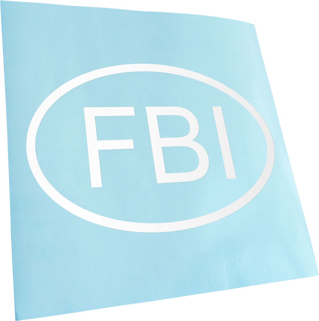 Kiwistar - Autoaufkleber - FBI Heckscheibe - Aufkleber für Auto Kfz Fahrrad, LKW, Truck Mofa