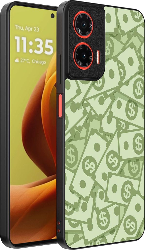 Smartphonica Telefon Fall geeignet für Motorola Moto G85 / Motorola Edge 50 Fusion mit Geld Impressum - TPU Backcover Fall mit Geld Design