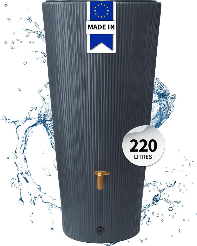 4rain Réservoir LINUS 2en1 220L graphite avec robinet PE Image du produit 