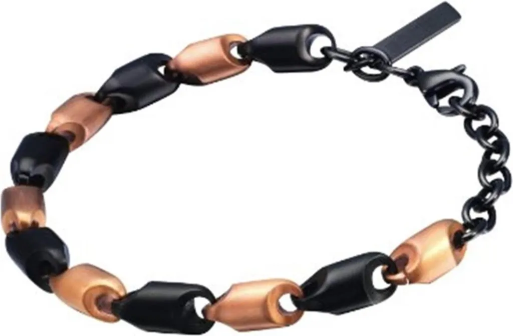 Bracelet Police PJ22647BSR/04 en Acier et Cuir tressé pour Homme
