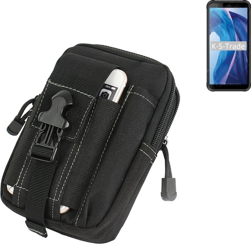 K-S-Trade Gürtel Tasche kompatibel mit Blackview BV6300 Gürteltasche Holster Schutz Hülle Handy Hülle Smartphone outdoor Handy-Hülle schwarz