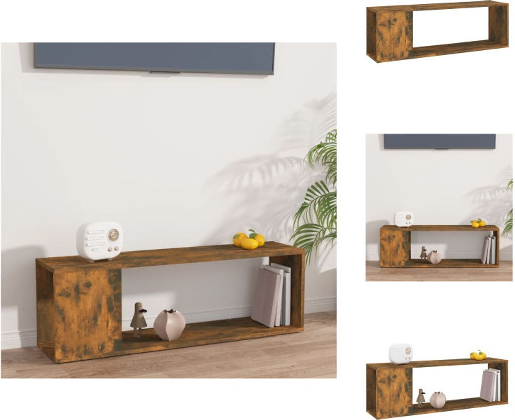 vidaXL TV skrinka údený dub 100x24x32 cm materiál na báze Obrázok produktu 