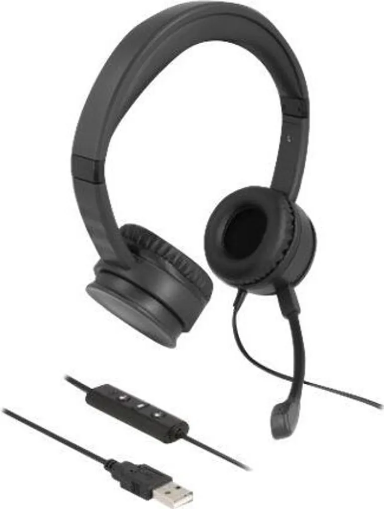 Delock 27180 Cuffie USB-A On-Ear: Audio Cristallino per Videochiamate PC