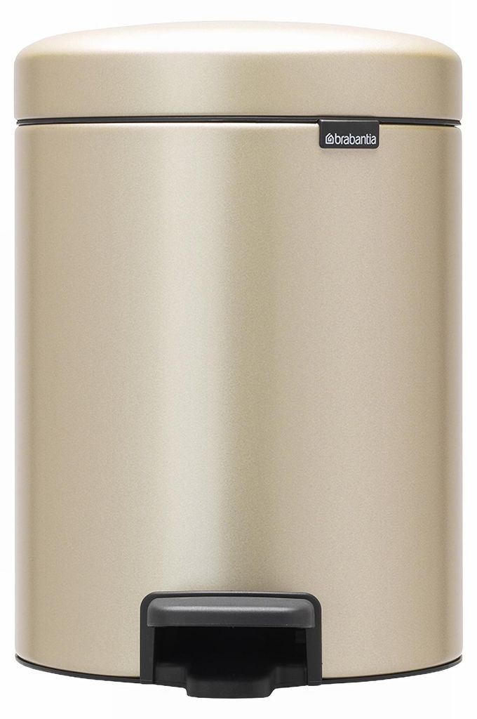 Brabantia Treteimer Newicon, 5 l, Rund, Champagner, Produktbild 