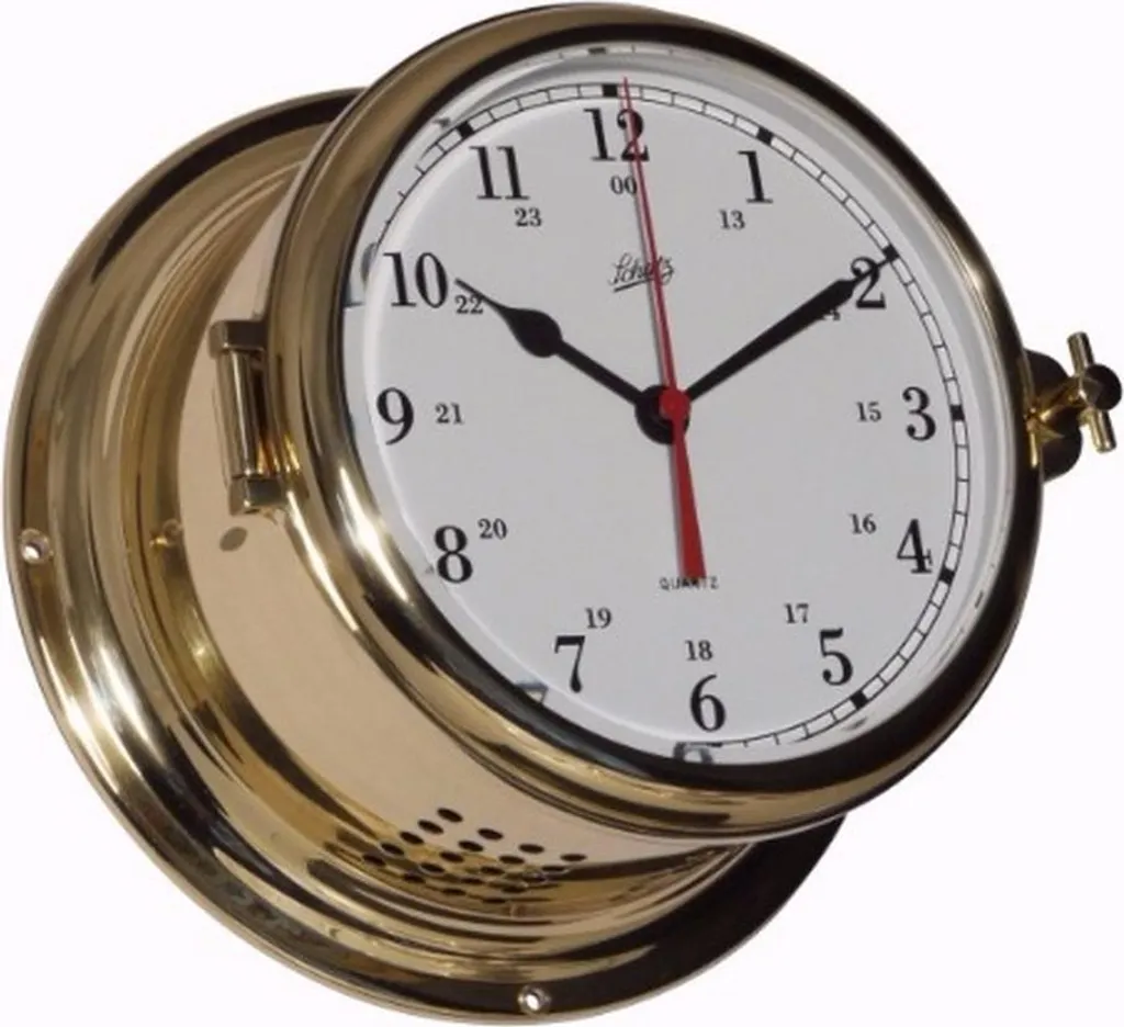 Horloge de bateau Delite 480 CA en laiton chromé pour décoration marine