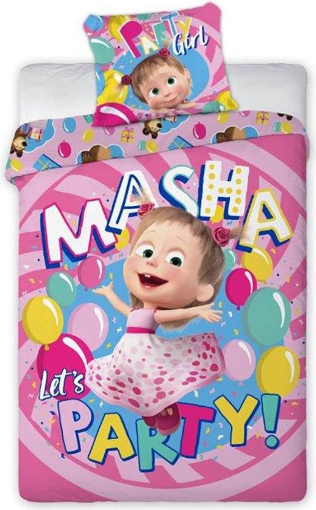 Faro Literie en coton 140x200 Masha et l'ours 0095 Ballons Image du produit 