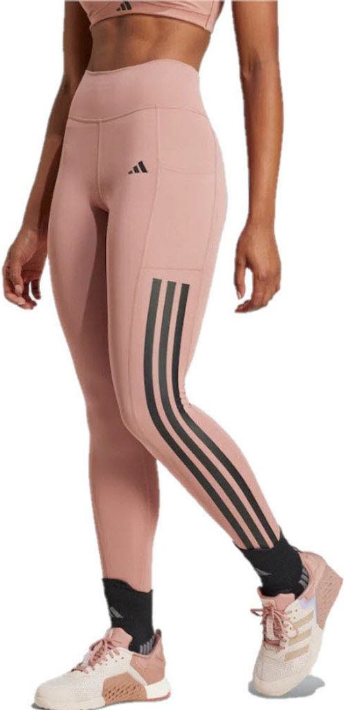 ADIDAS ADIDASDamen Tight Optime 3-Streifen Full-Length rosa M