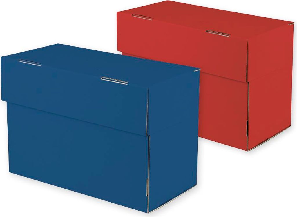 TimeTEX Karteikasten A6 aus Pappe, mit Klappdeckel, farbig