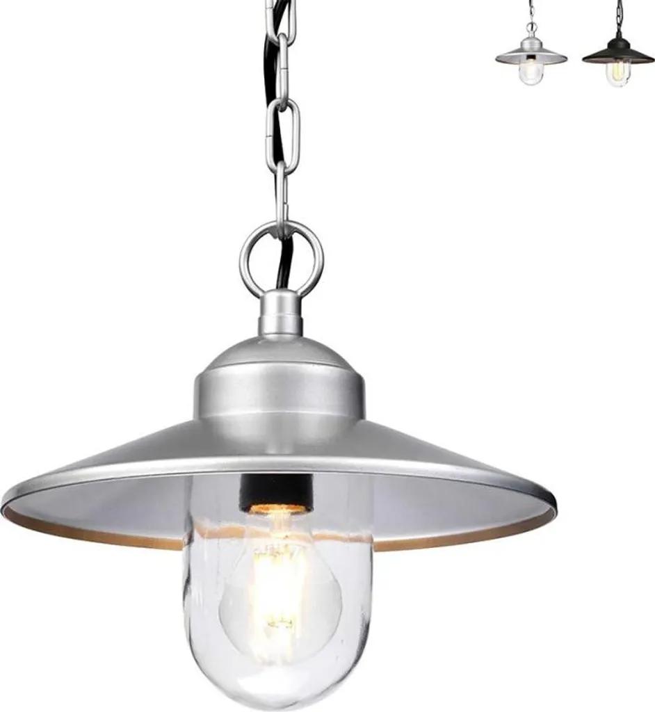 Lanterne Murale Extérieure Design Argent Klampenborg IP44 Elstead E27 - 8