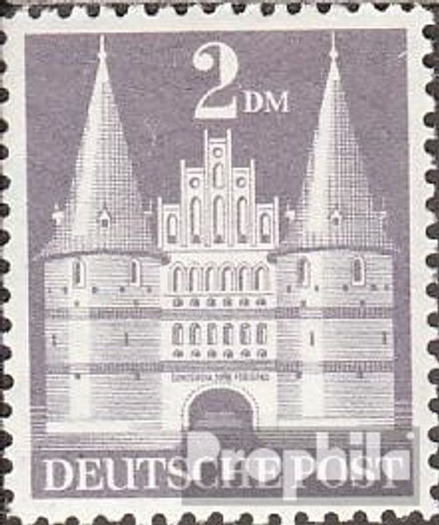 Briefmarken Bizone (Alliierte Besetzung) 1948 Mi 98Y II B postfrisch Bauten