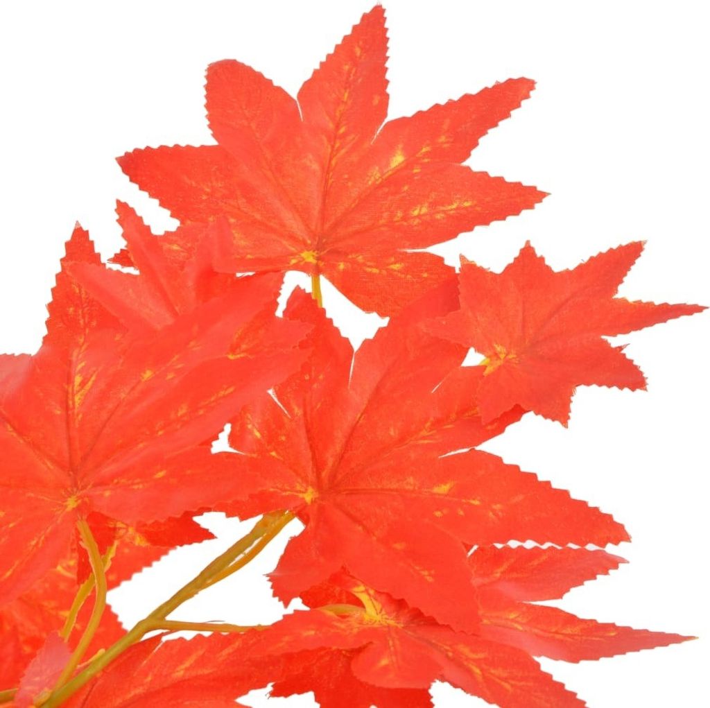 Hochwertigen Möbel Kunstpflanzen - Rot Künstliche Pflanze Ahornbaum mit Topf Rot 120cm NEU9462704