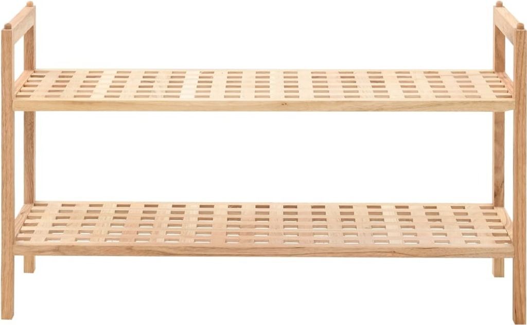 vidaXL Scarpiera in legno massiccio di noce 69x26x40 cm Immagine del prodotto 