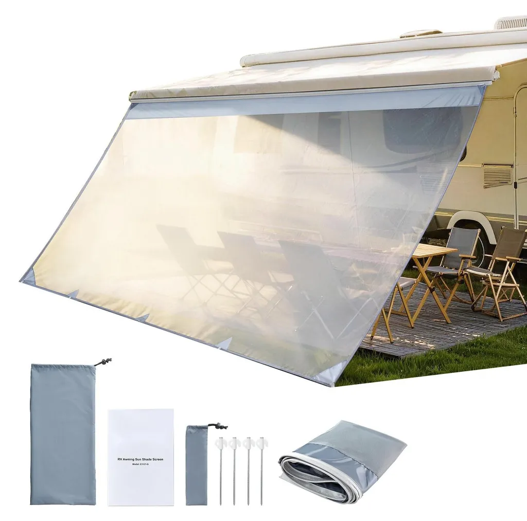 Filet brise-vue pour auvent de camping-car - Écran solaire 2 x 4,3 m