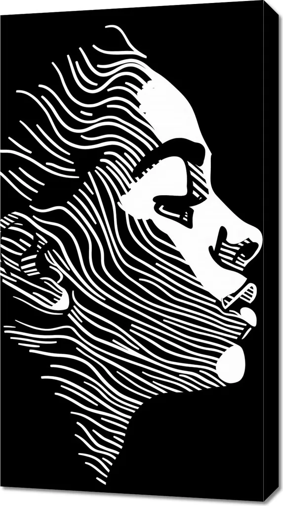 Quadro Moderno 50x90 cm Linee Espressive - Arte Contemporanea su Tela
