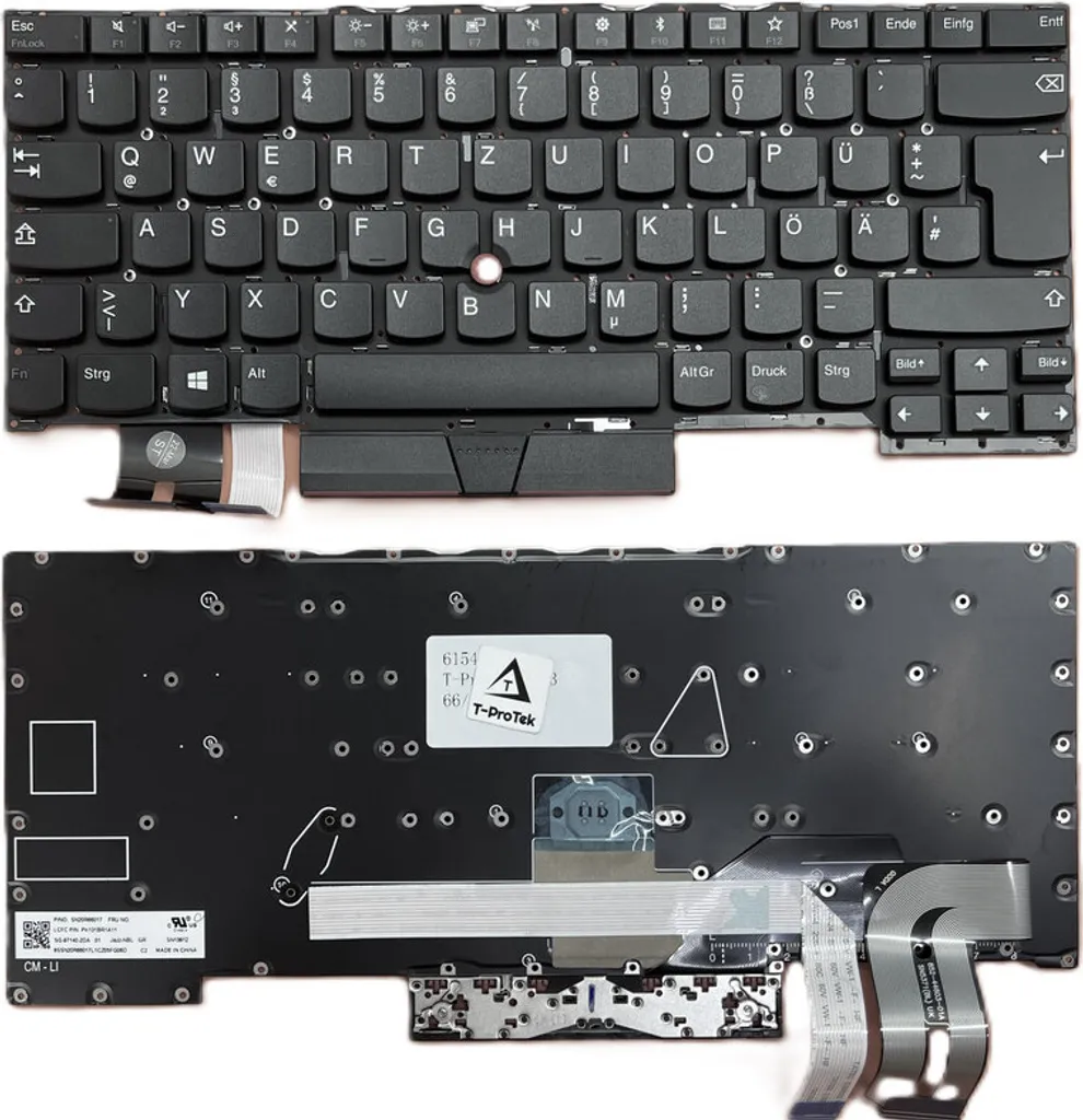 Clavier AZERTY Noir avec Trackpoint Intégré pour ThinkPad E490 Lenovo - 3