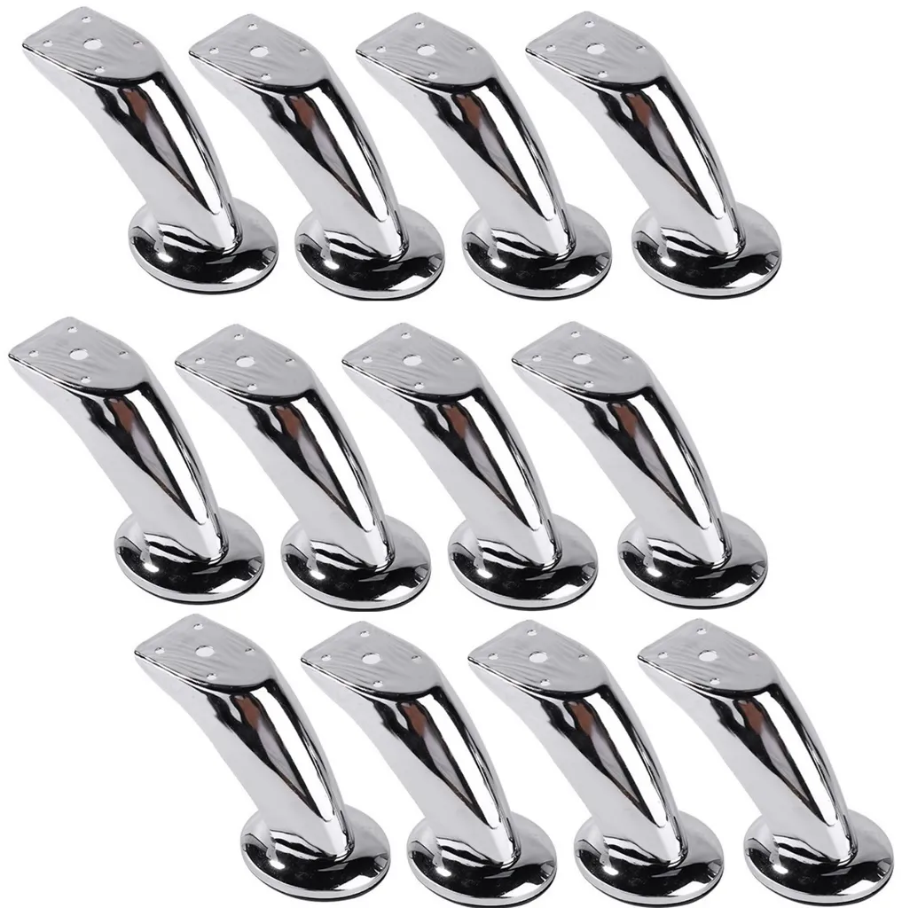 12x Gambe in Acciaio per Mobili Altezza 12cm | Supporti Extra Strong