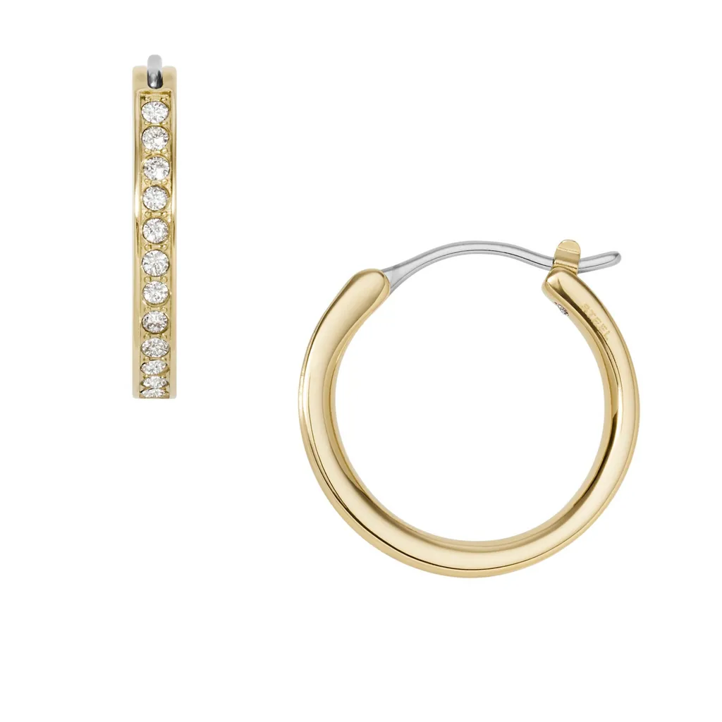 Boucles d'oreilles Fossil acier anti-allergie pour oreilles sensibles