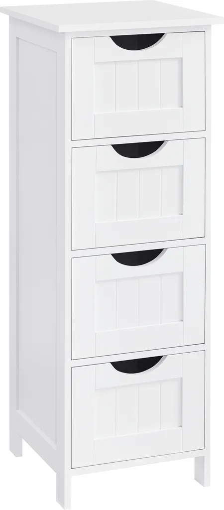 VASAGLE Armoire de salle de bain 4 tiroirs 30x30x82cm meuble d'appoint moderne