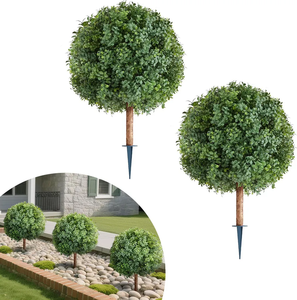 Finto Pianta Arredo Casa Artificiale Lavanda Arte Topiaria Palla Fiore