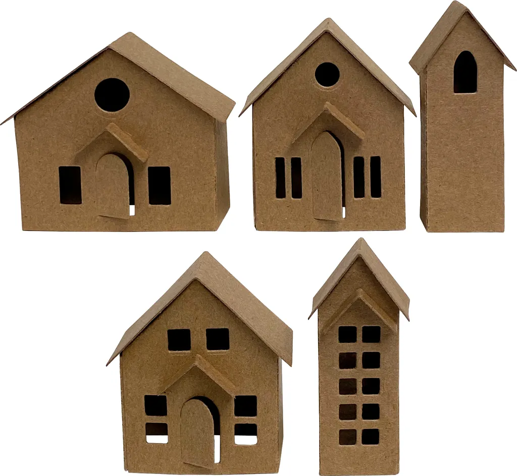 Sizzix Thinlits Paper Village Matrice de Découpe 0.3 à 7.6 cm pour DIY