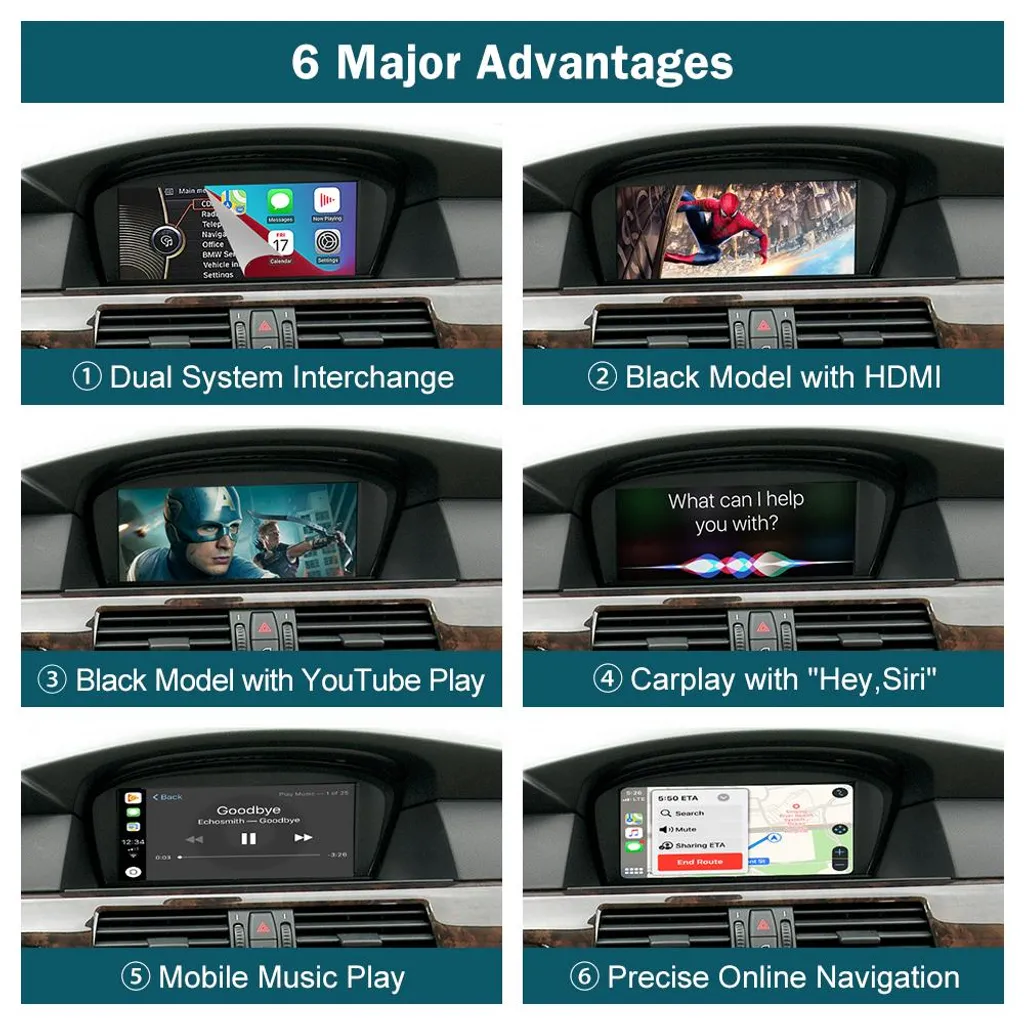 Module CarPlay Sans Fil Android Auto et AirPlay pour BMW CIC 2009-2012