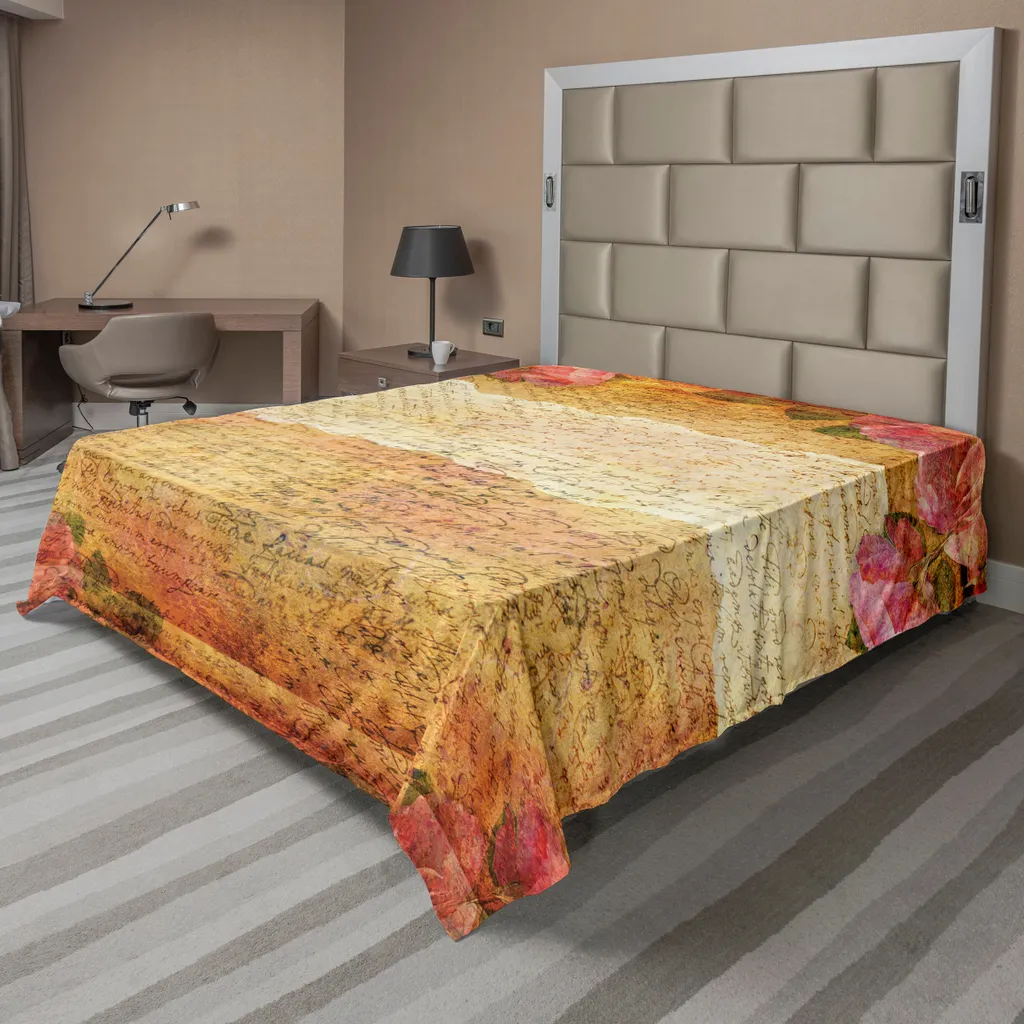 Lenzuolo Romantico ABAKUHAUS 266x260cm | Grafica Petali Rosa Retrò