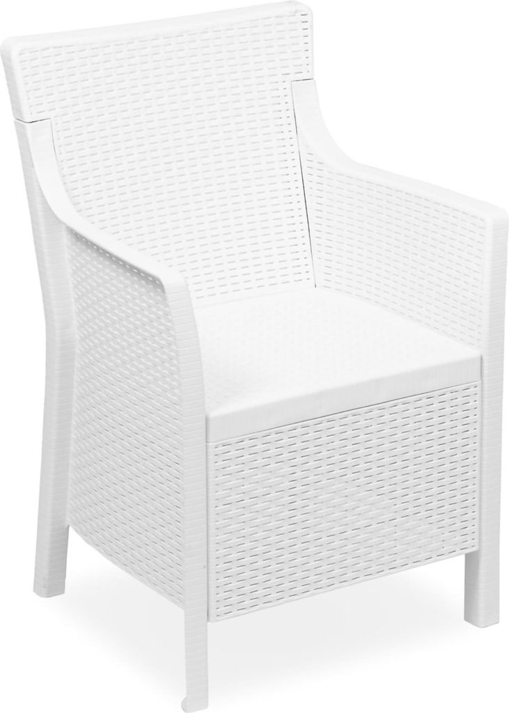 Wanless - Outdoor-Sessel, 60x53 cm, Weiß, Kissen inkl. Italy